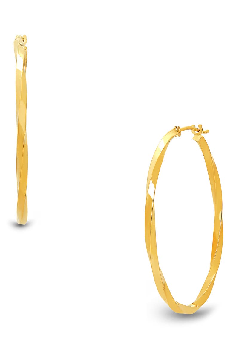 Frankie & Zoe Twisted Hoop Earrings, Alternate, color, Yellow Gold