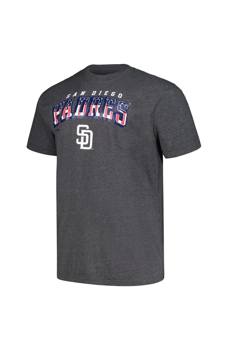 PROFILE Men's Heather Charcoal San Diego Padres Big & Tall American T-Shirt, Alternate, color, 