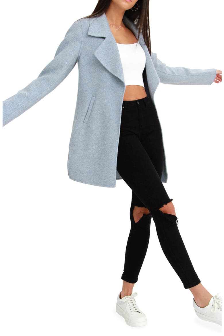 Ex-Boyfriend Oversize Wool Blend Coat, Alternate, color, LIGHT BLUE