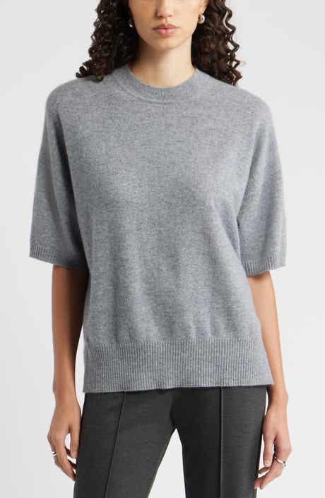 Nordstrom Relaxed Short Sleeve Cashmere Sweater