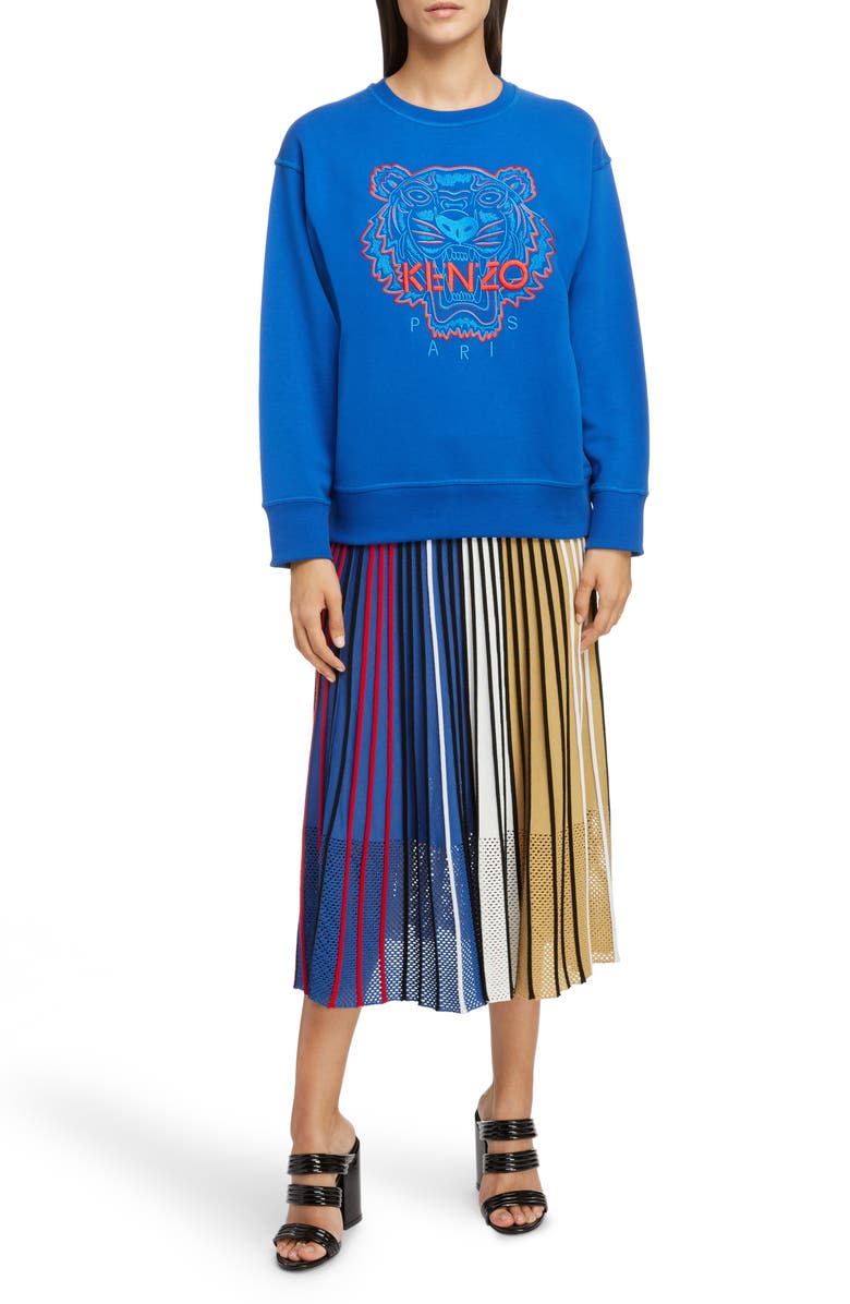 KENZO Bicolor Embroidered Tiger Sweatshirt, Alternate, color, 