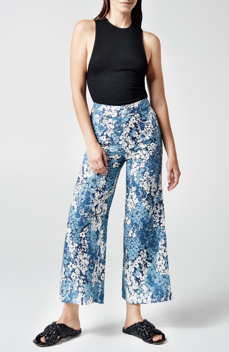 Smythe Floral Patch Pocket Linen Pants, Alternate, color, 
