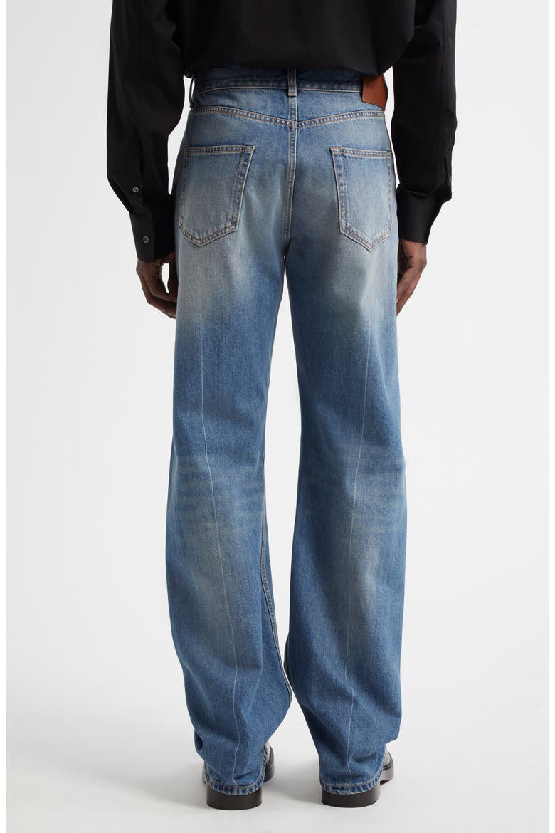 Skull Straight Leg Jeans, Alternate, color, BLUE WASHED