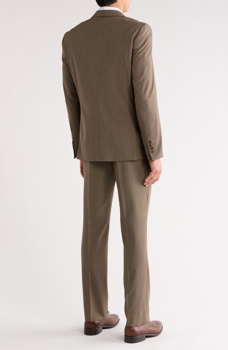 Scotch & Soda Classic Fit Micro Houndstooth Suit, Alternate, color, Tan