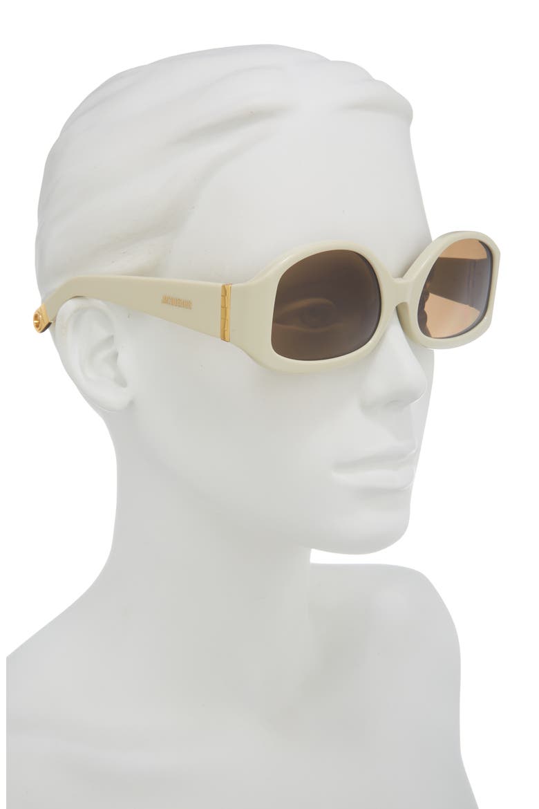 Colapso 50mm Rectangular Sunglasses, Alternate, color, BEIGE/ GOLD