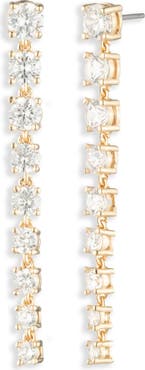 Marchesa Cubic Zirconia Linear Drop Earrings