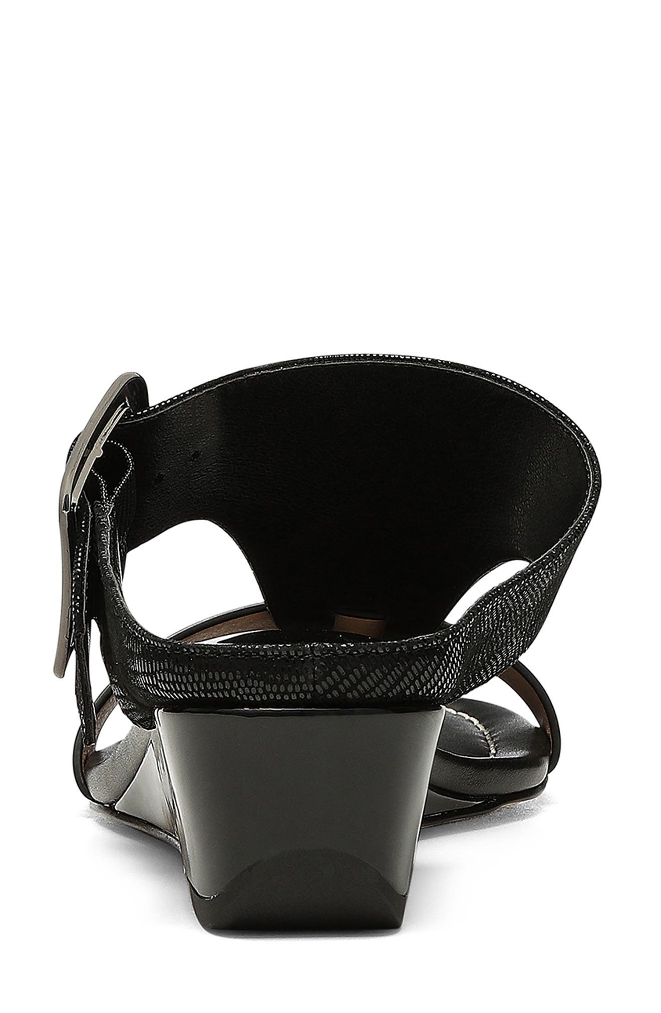 Donald Pliner Vine Buckled Wedge Sandal, Alternate, color, Black