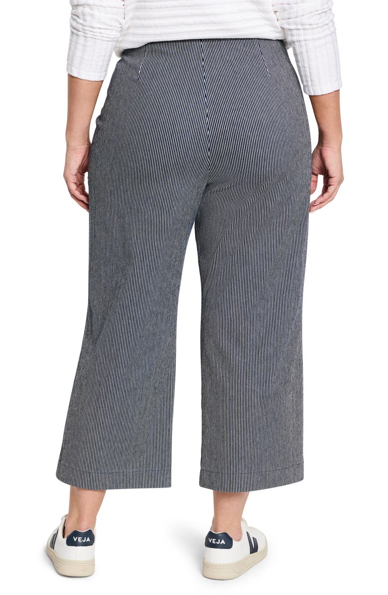 NIC+ZOE All Day Stripe Crop Wide Leg Pull-On Jeans, Alternate, color, Blue Multi
