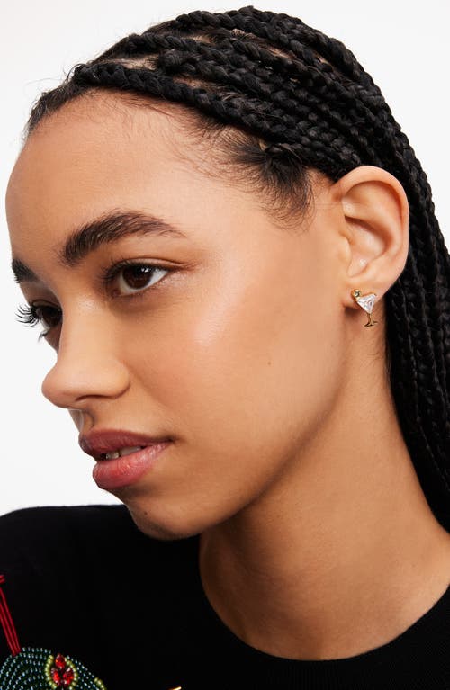 Kate Spade New York Shaken Or Stirred Martini Stud Earrings In Gold