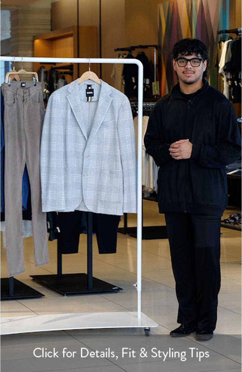 Hanry Slim Fit Plaid Cotton Blend Flannel Sport Coat, sales video thumbnail