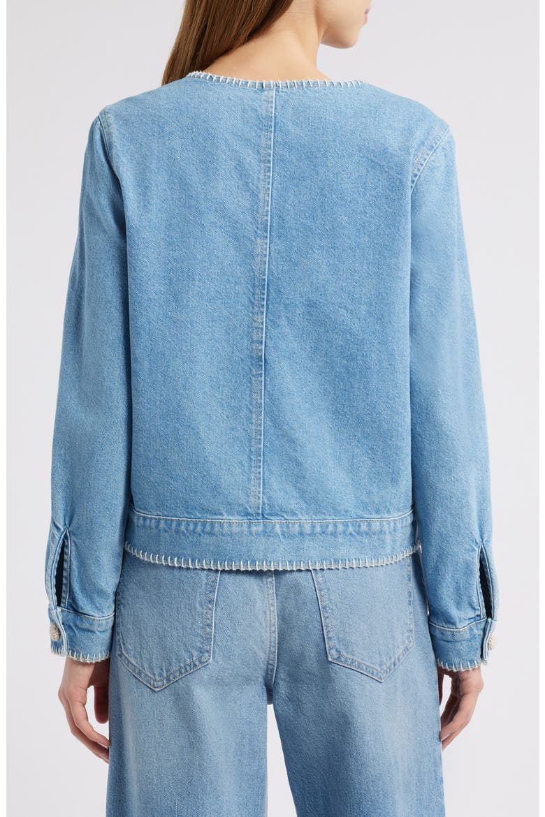 Lido Whipstitch Denim Jacket, Alternate, color, HARBOR