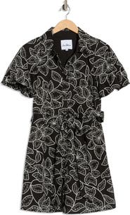 Sam Edelman Puff Sleeve Floral Shirtdress