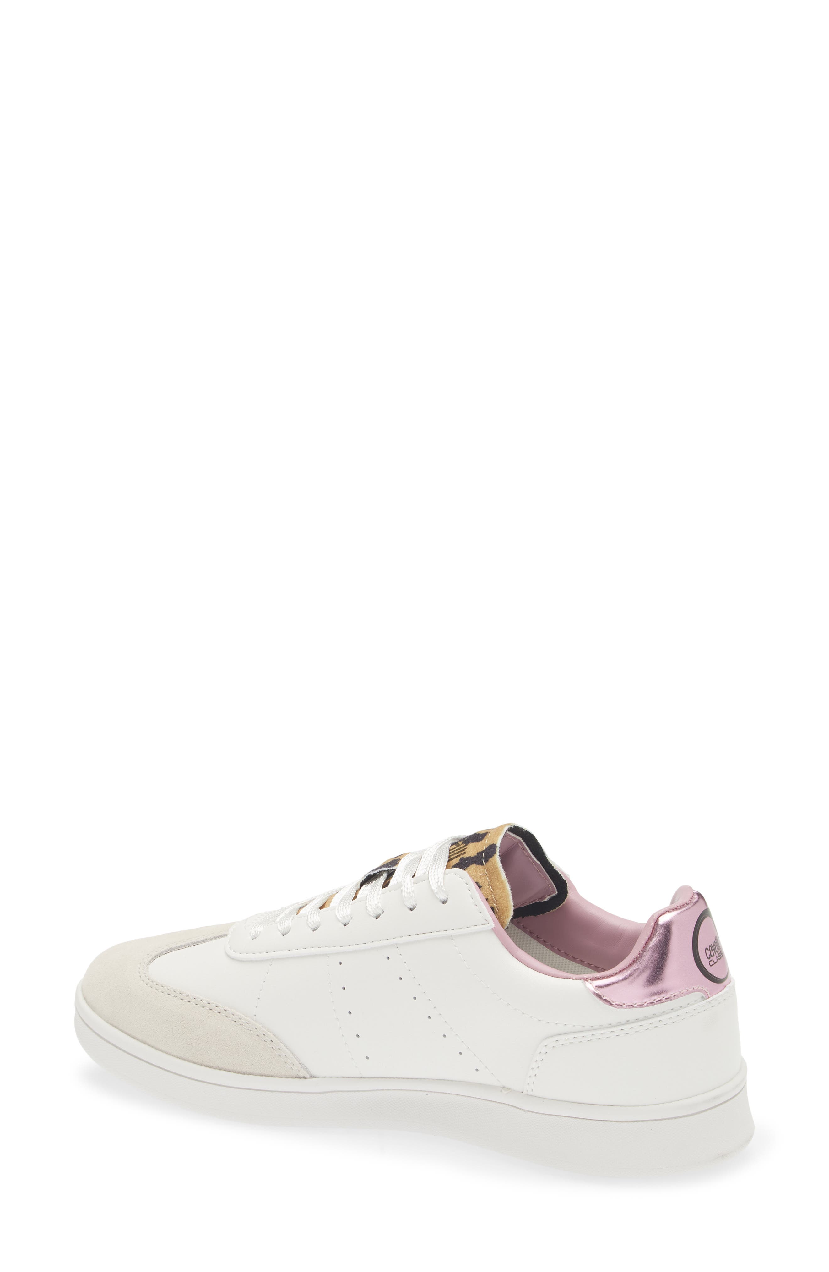 Roberto Cavalli Low Top Sneaker, Alternate, color, Off White Pink
