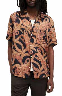 AllSaints Morganza Paisley Camp Shirt