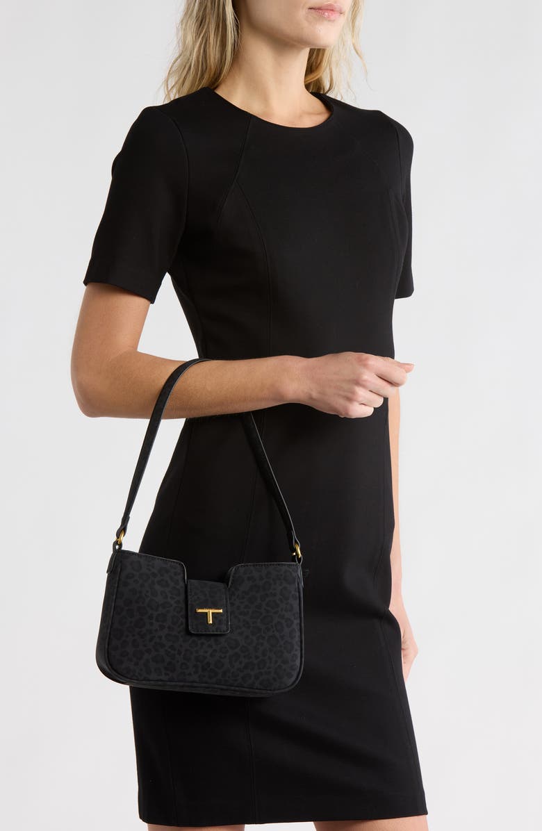 Tahari Mini Shoulder Bag, Alternate, color, Black