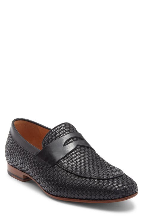 Bodeo Woven Leather Penny Loafer (Men)