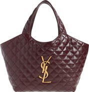 Saint Laurent Medium Icare Quilted Leather Shopper Tote