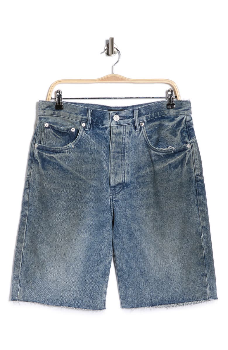 PURPLE BRAND Ferrous Steel Denim Shorts, Alternate, color, 