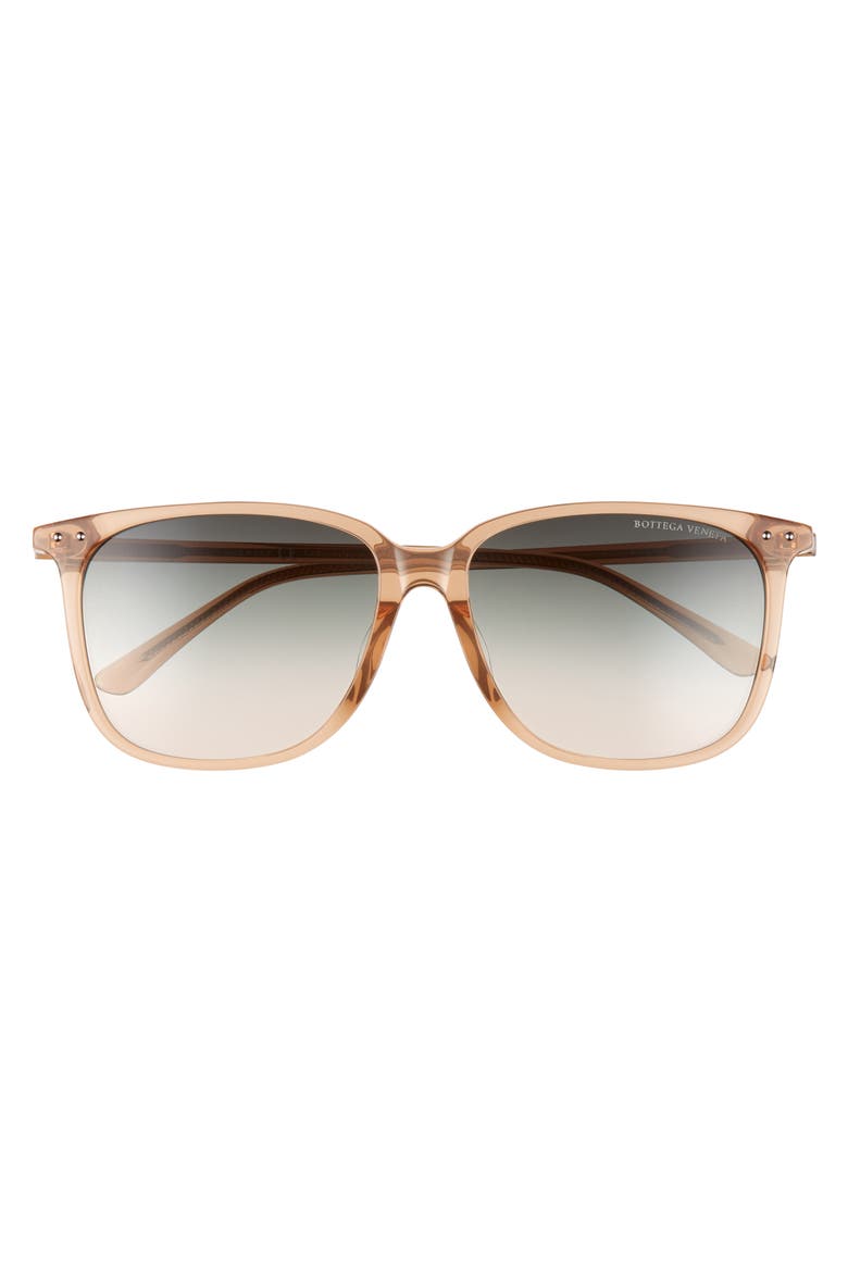 58mm Gradient Square Sunglasses, Alternate, color, HAVANA/ GREEN