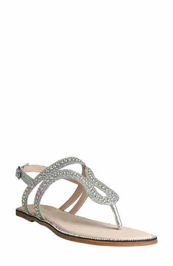 Jeweled Flat Thong Sandal