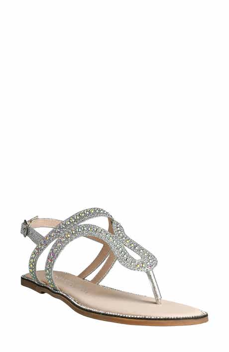 Jeweled Flat Thong Sandal