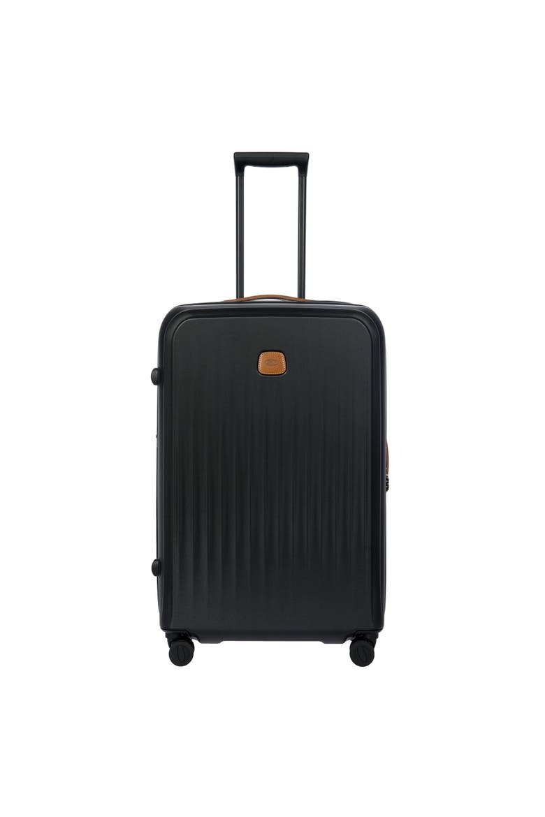 Taormina Hardside Expandable 30" Large Checked Spinner Luggage, Main, color, Black