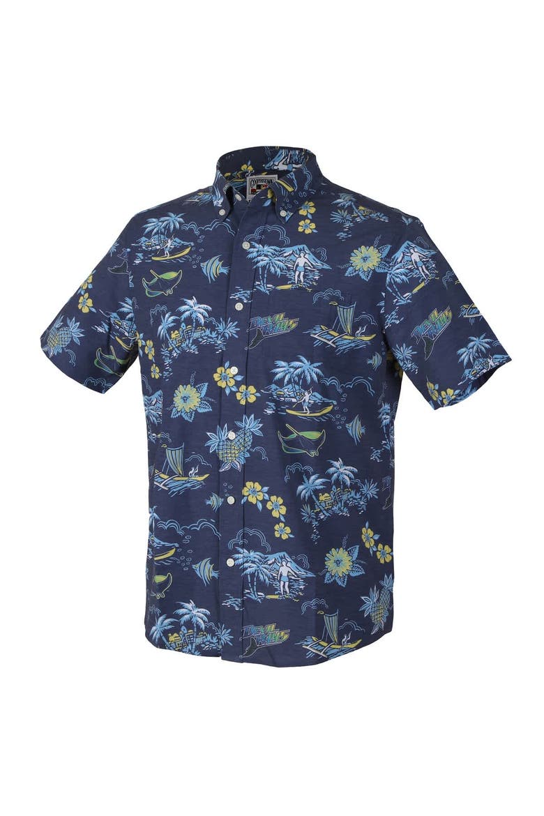 Men's Reyn Spooner Dark Blue Tampa Bay Rays Kekai Button-Down Shirt, Alternate, color, Dark Blue