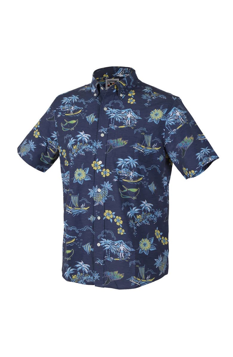 Reyn Spooner Men's Reyn Spooner Dark Blue Tampa Bay Rays Kekai Button-Down Shirt, Alternate, color, Dark Blue