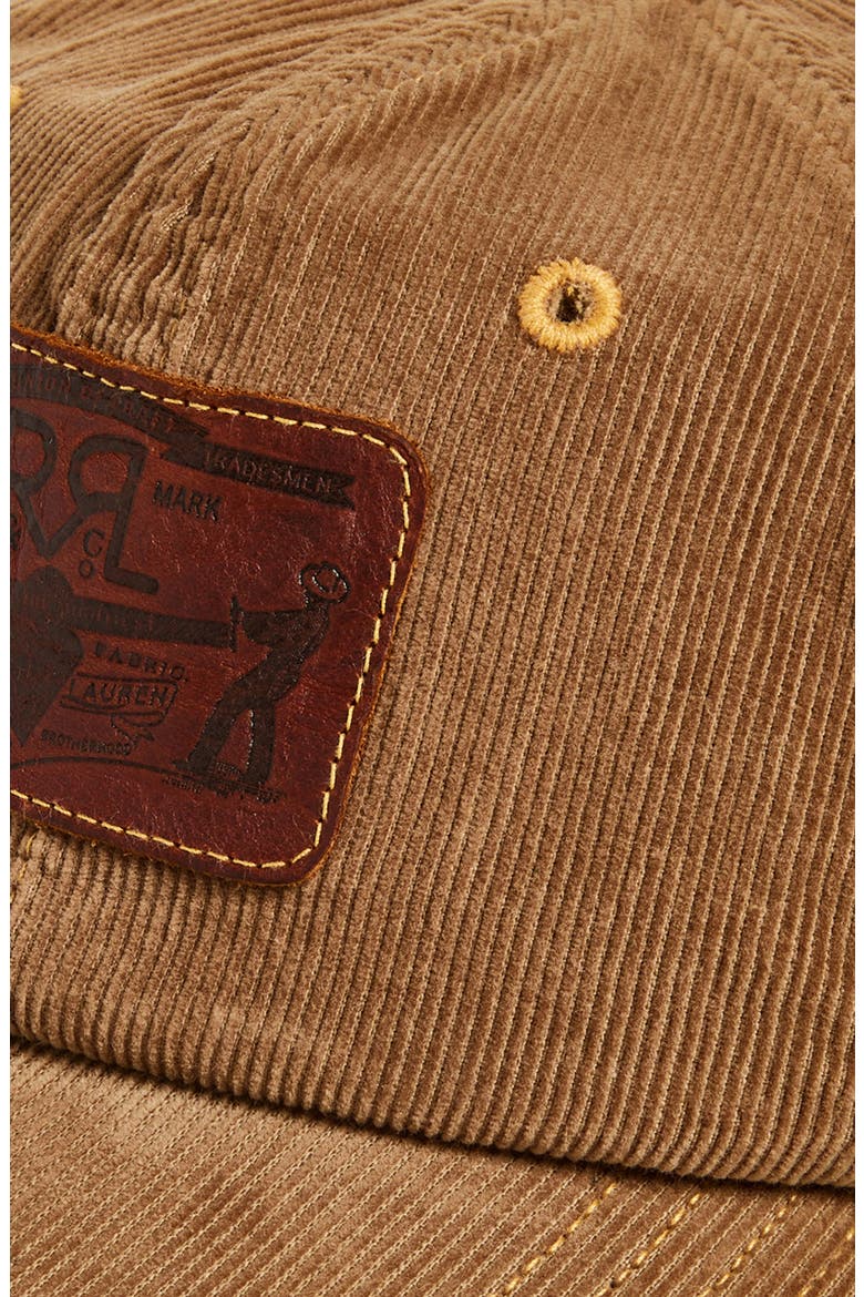 Logo Patch Cotton Corduroy Baseball Cap, Alternate, color, TAN
