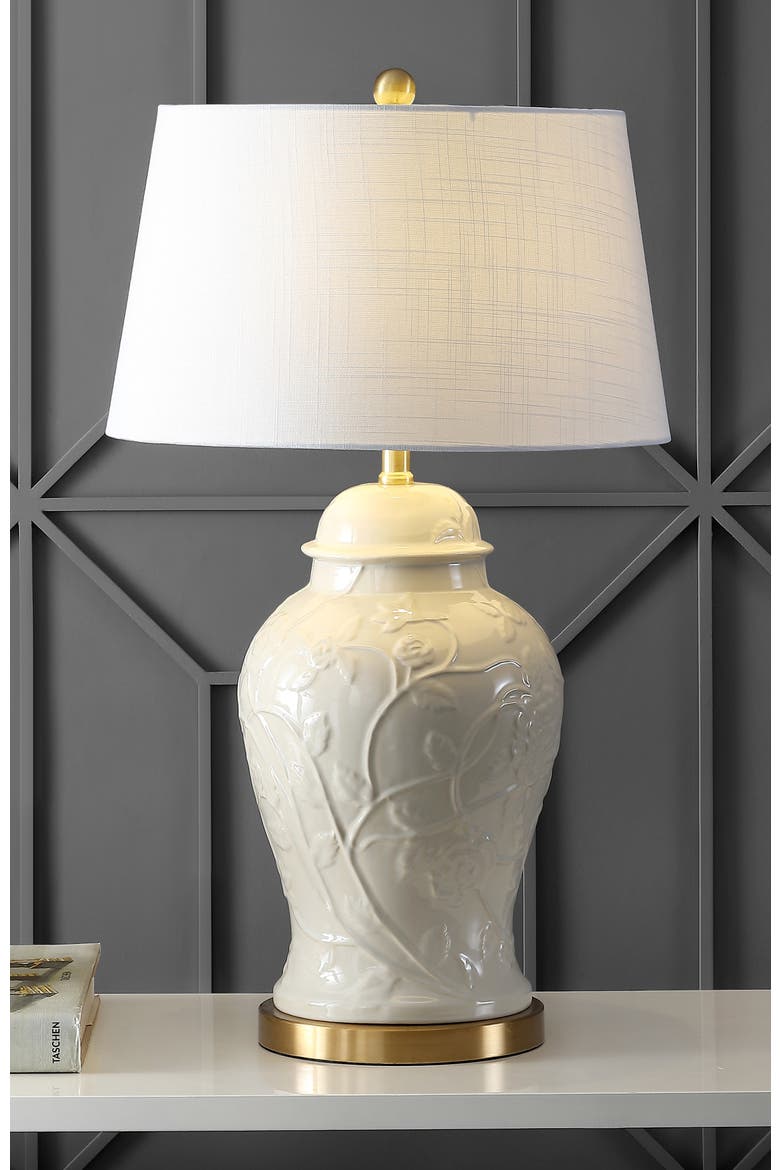 Naiyou 29.5" Ceramic Classic Traditional LED Lamp Table Lamp, Cream, Alternate, color, Cream