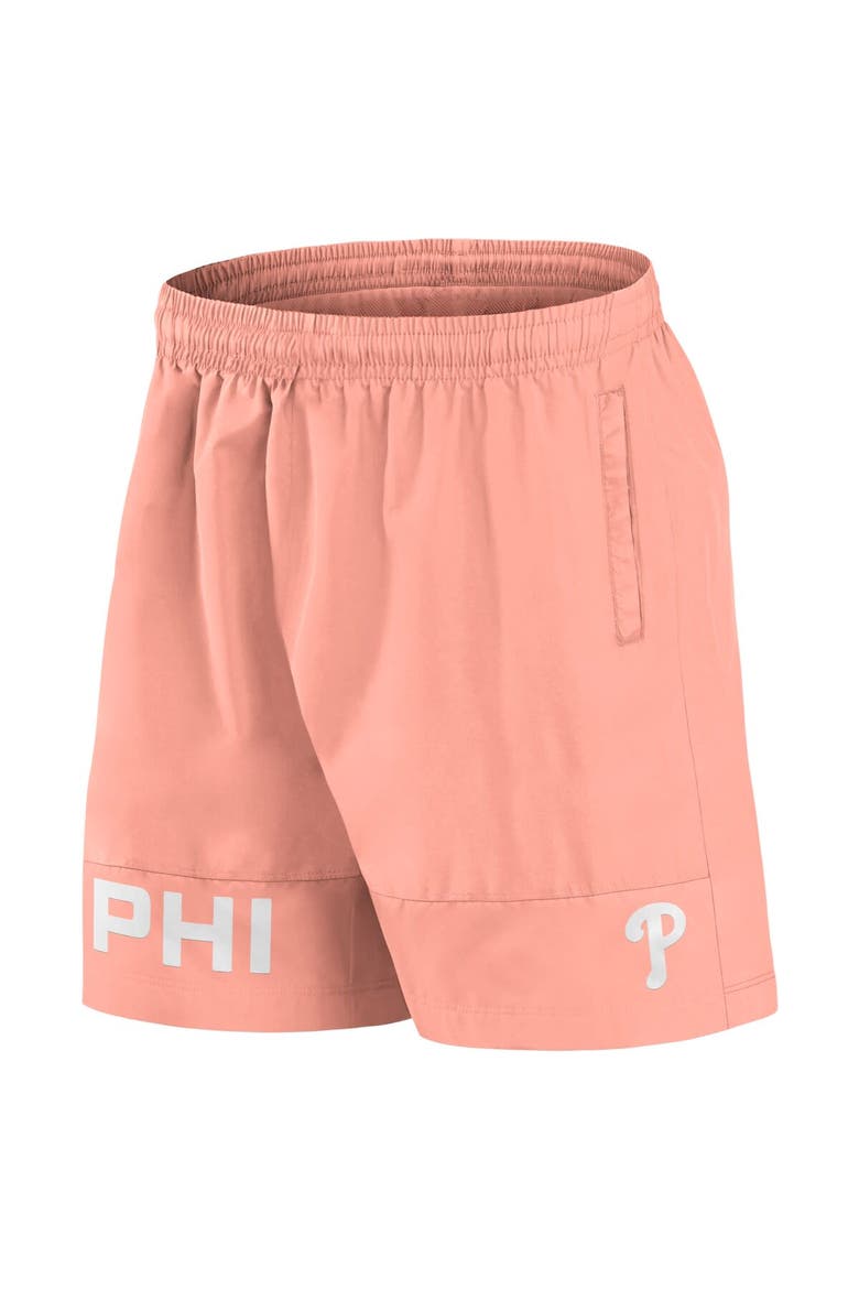 Men's Fanatics Coral Philadelphia Phillies Elements Swim Shorts, Alternate, color, Coral
