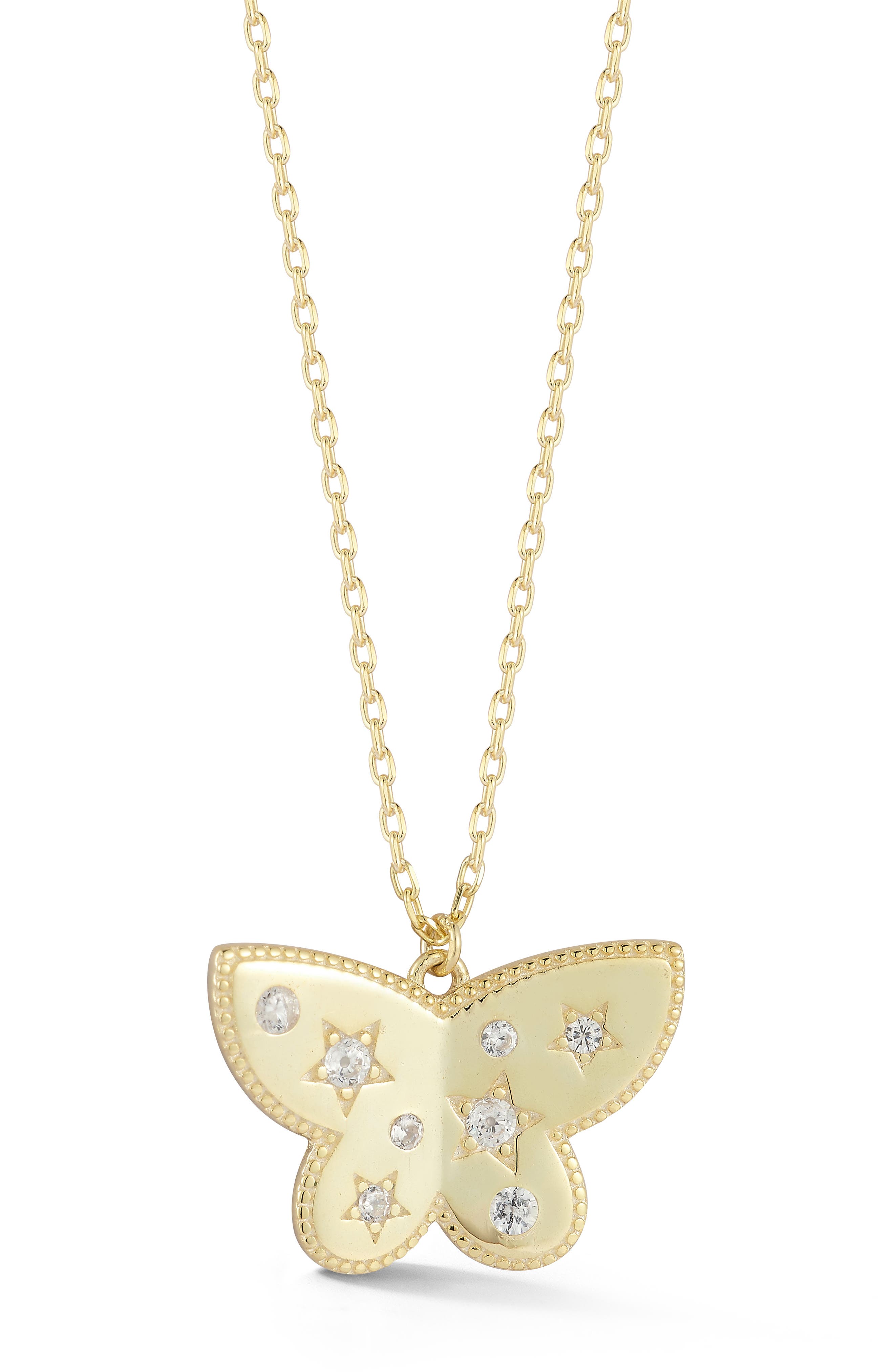 Sphera Milano Butterfly Pendant Necklace In Gold