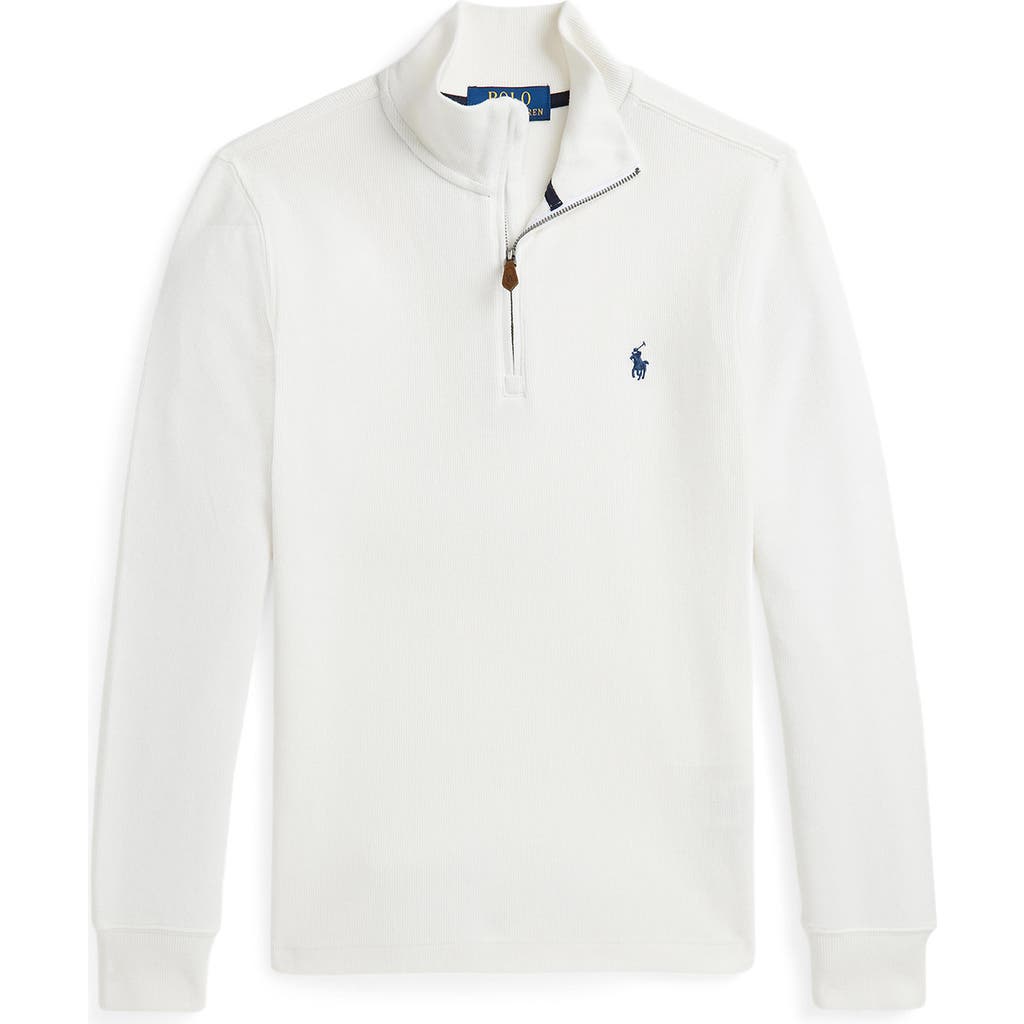 Ralph Lauren Kids' Estate Rib Half Zip Pullover in Nevis