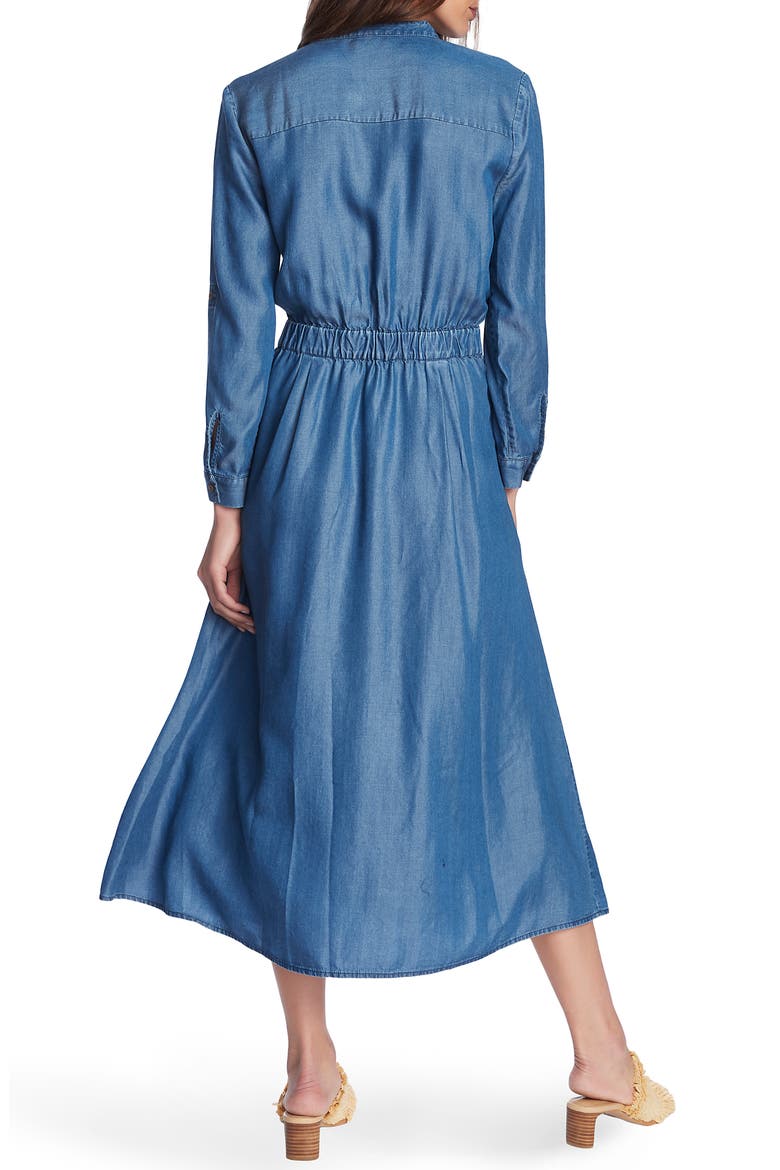 Long Sleeve Denim Midi Shirtdress, Alternate, color, AUTHENTIC