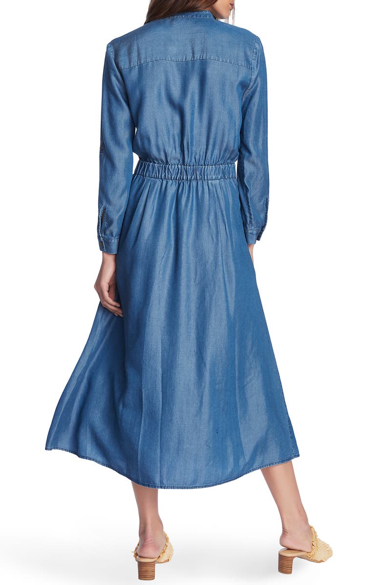 Court & Rowe Long Sleeve Denim Midi Shirtdress, Alternate, color, 