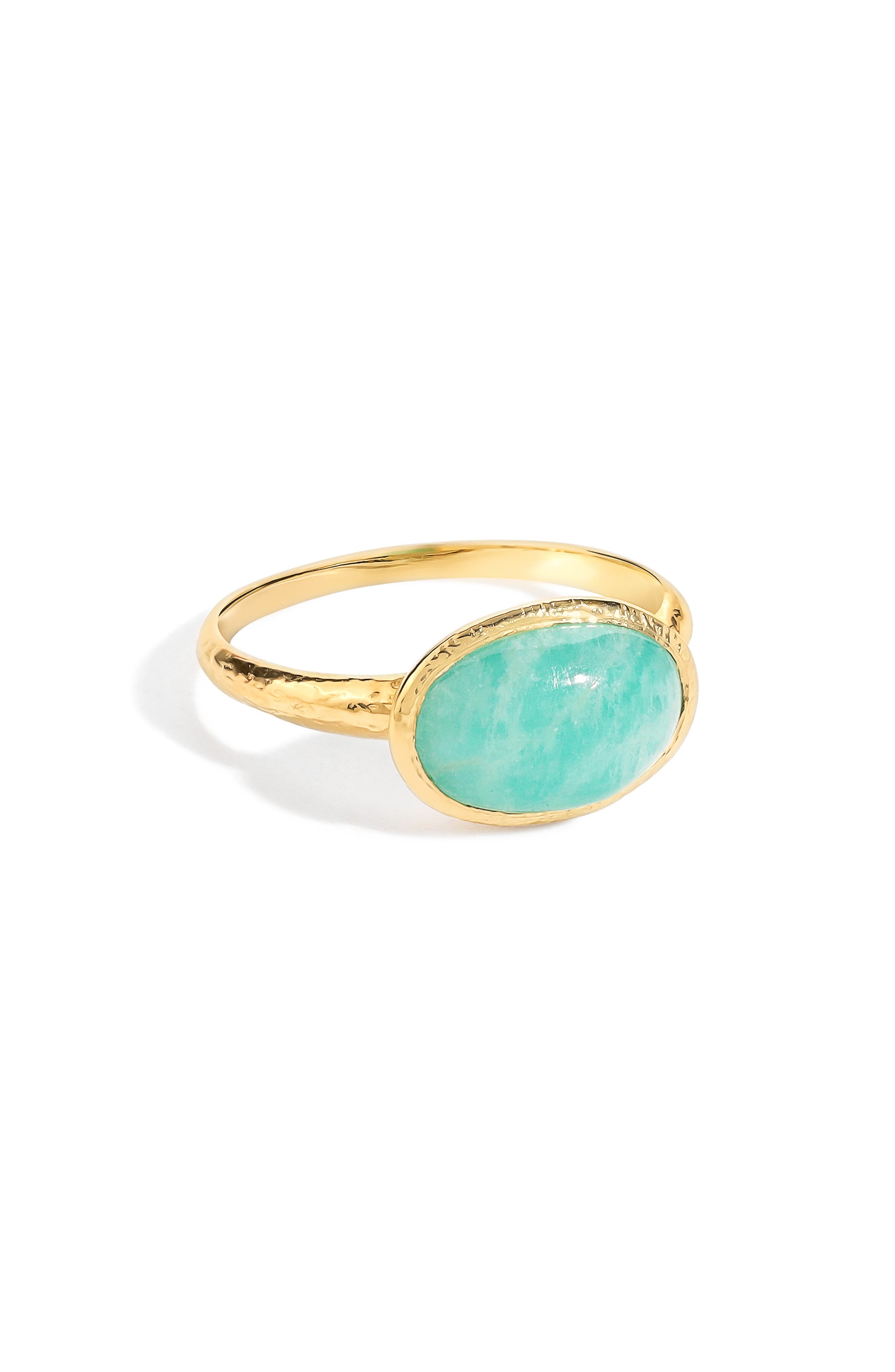 YS GEMS Amazonite Solitaire Ring