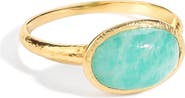 YS GEMS Amazonite Solitaire Ring