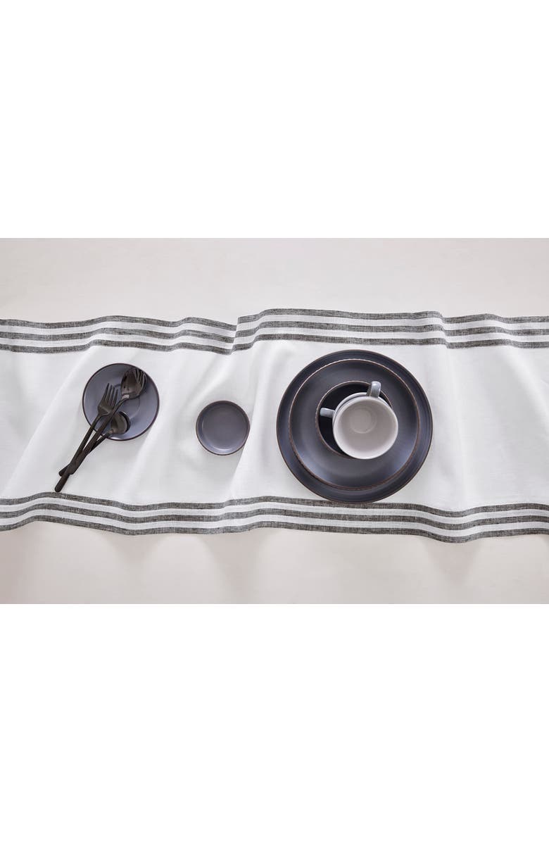 Solino Home Linen Table Runner - Mila, Alternate, color, Black 14 X 108 Inch