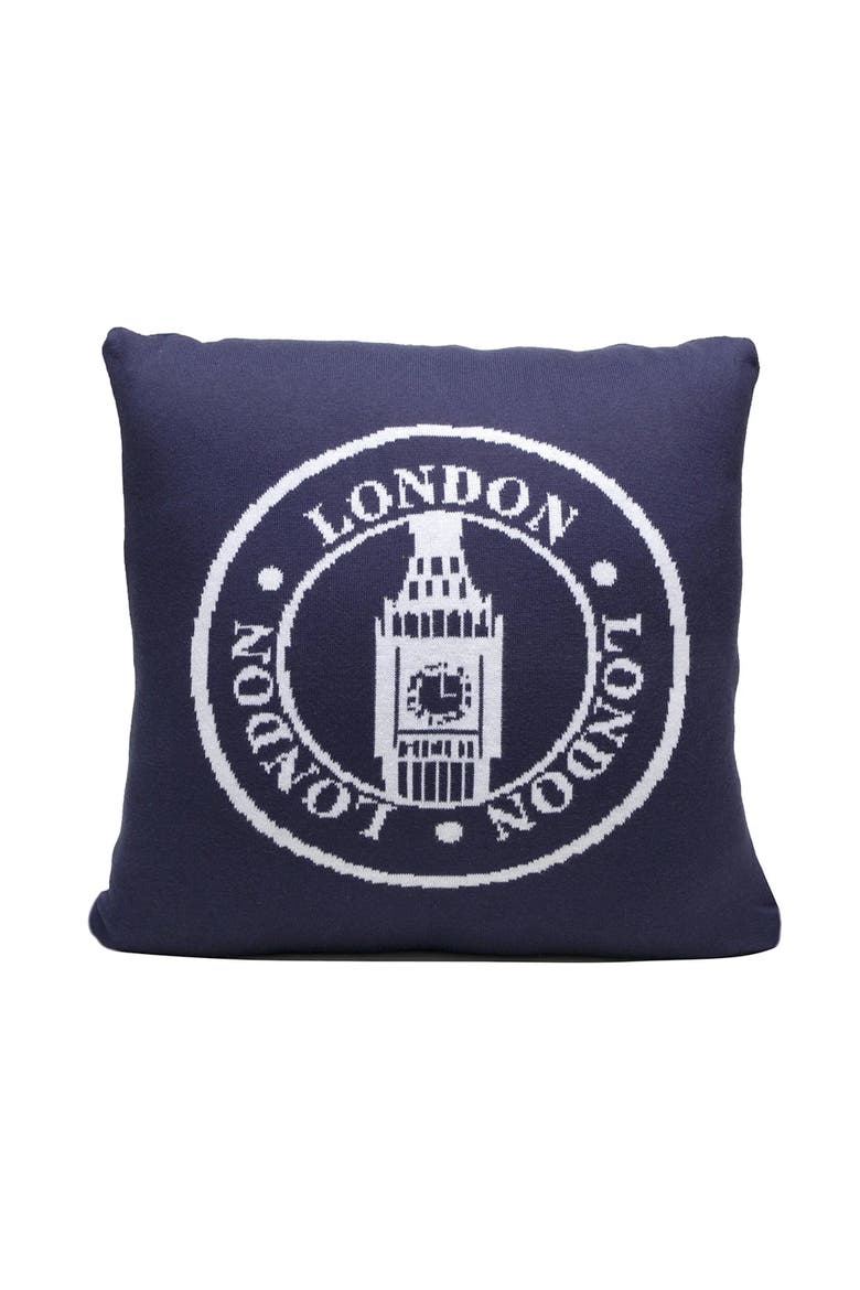 London Seal Pillow, Main, color, Navy Blue
