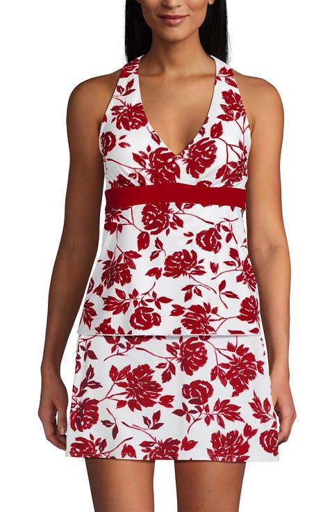 V-Neck Racerback Flutter Tankini