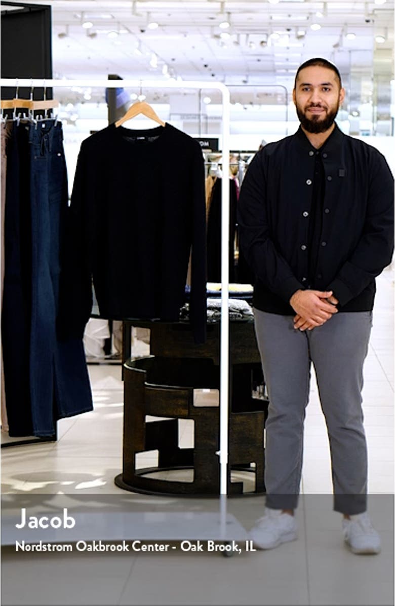 Riviera Textured Cotton Blend Crewneck Sweater, sales video thumbnail