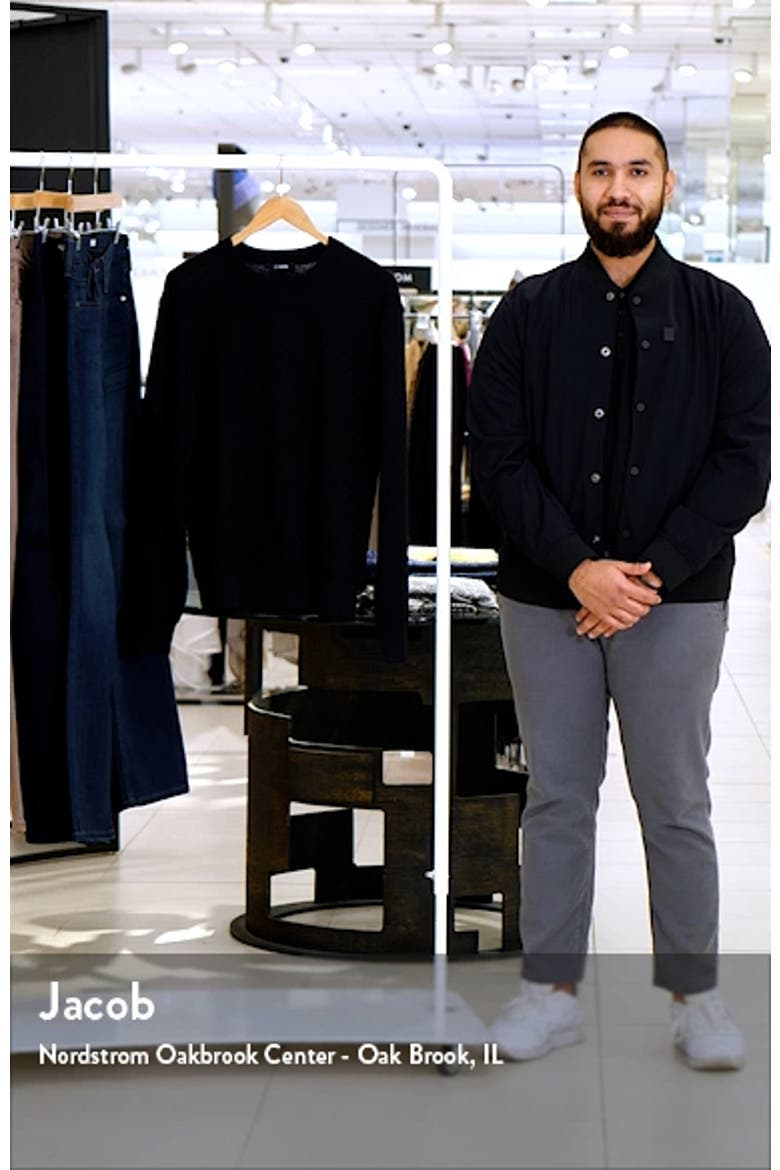 Riviera Textured Cotton Blend Crewneck Sweater video