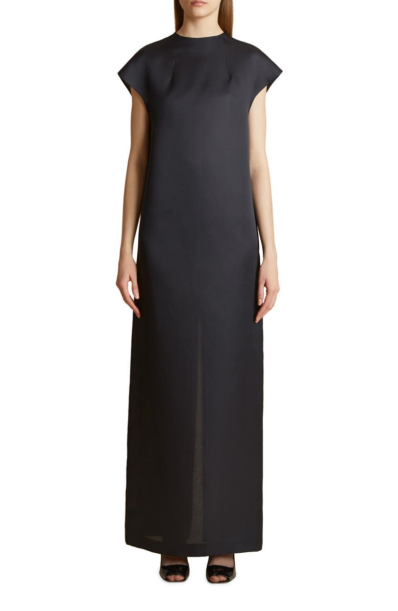 Khaite Lohan Silk Satin Dress, Main, color,