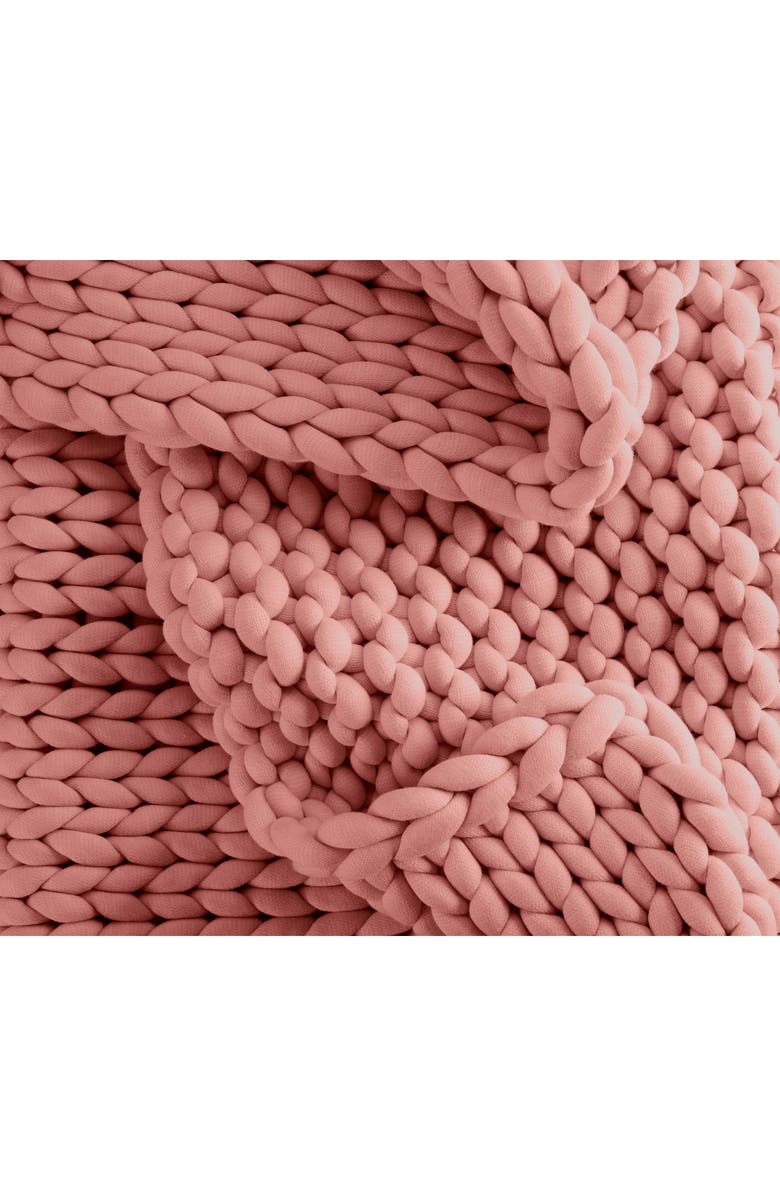 Vellux Weighted Knit Blanket, Alternate, color, Terracotta