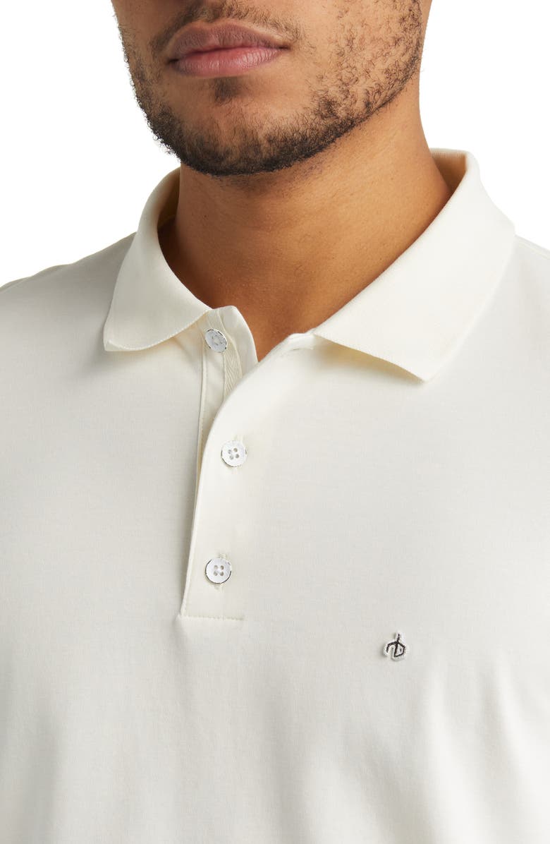 rag & bone Men's Interlock Slim Fit Performance Polo, Alternate, color, Ivory