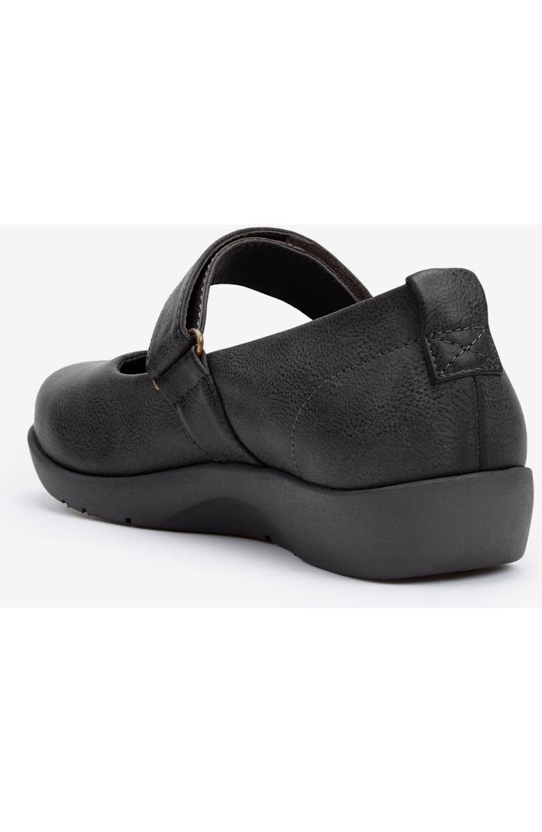 Comfortview The Carla Mary Jane Flat, Alternate, color, Black