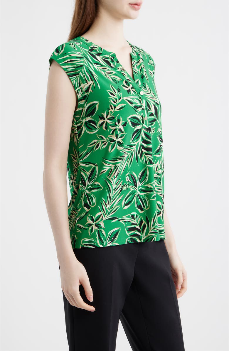 AK ANNE KLEIN Tropical Print Dolman Sleeve Top, Alternate, color, 