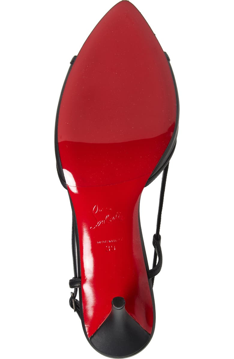 Christian Louboutin Miss Z Open Toe Slingback Sandal, Alternate, color, Black