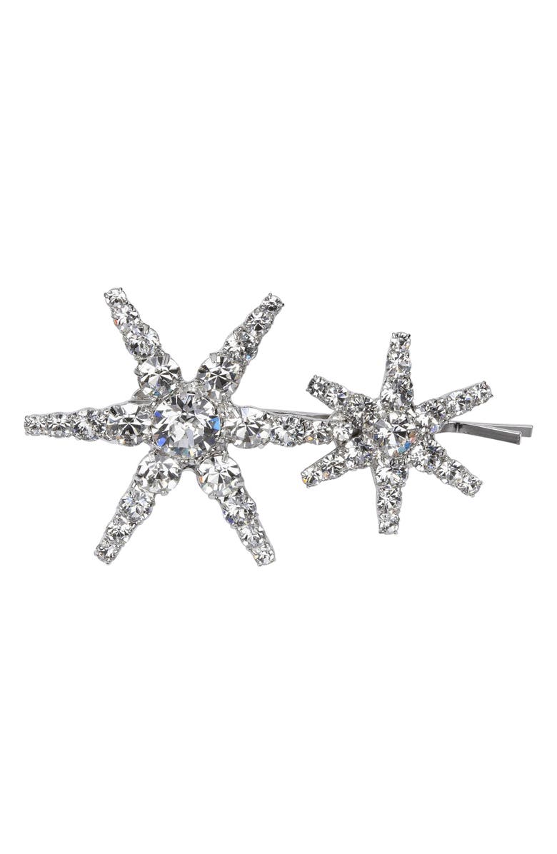 Jennifer Behr Venus Crystal Bobby Pin, Main, color, Crystal