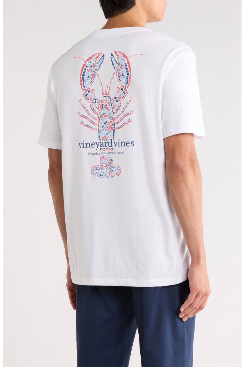 Tile Lobster Pocket Cotton Graphic T-Shirt, Alternate, color, WHITE CAP